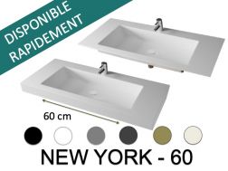 Plan vasque, 100 x 50 cm, suspendue ou à encastrer - NEW YORK 60