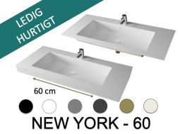 HÃ¥ndvask bordplade, 100 x 50 cm, nedhÃ¦ngt eller indbygget - NEW YORK 60