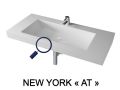 Plan vasque, 100 x 50 cm, suspendue ou  encastrer - NEW YORK 60