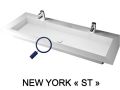 Plan vasque, 100 x 50 cm, suspendue ou  encastrer - NEW YORK 90