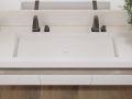 Plan vasque, 100 x 50 cm, suspendue ou  encastrer - NEW YORK 90