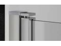 Shower door, 80 cm, hinged / pivoting - LYON BLACK