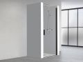 Shower door, 80 cm, hinged / pivoting - LYON BLACK
