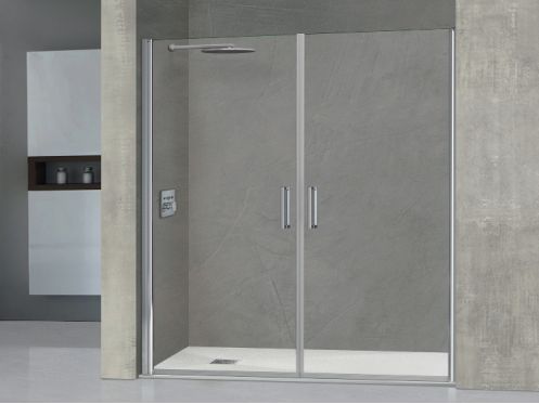 Drzwi prysznicowe podwójne, uchylne/obrotowe - LILLE
