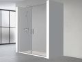Double shower doors, 90 cm, hinged / pivoting - LILLE