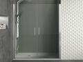 Double shower doors, 90 cm, hinged / pivoting - LILLE