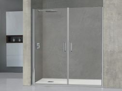 Dubbele douchedeuren, 200 cm, scharnierend / draaibaar - LILLE