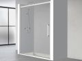 Sliding shower door, 103 to 106 cm, with fixed glass - NANTES 310 CH