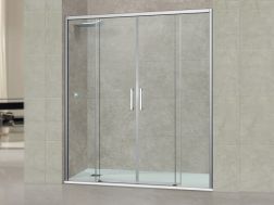 Paroi de douche, coulissante double centrales, 140 cm - TOULOUSE