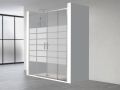 Douchescherm, dubbele schuif, half ondoorzichtig, 175 cm - TOULOUSE BOLD
