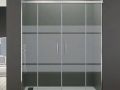 Douchescherm, dubbele schuif, half ondoorzichtig, 200 cm - TOULOUSE BOLD PLUS