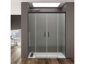 Dubbel centraal verschuifbaar douchescherm, 135 cm - TOULOUSE BLACK