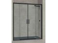 Dobbelt central glidende bruseafskÃ¦rmning, 135 cm - TOULOUSE BLACK
