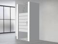 Brusedør, 70 cm, semi uigennemsigtig, hængslet / drejelig - LYON BLOD