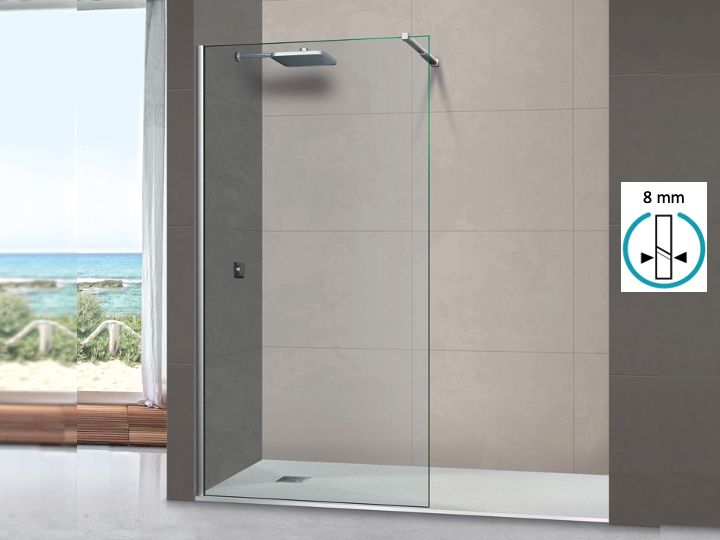 i-flair Premium wandaansluitprofiel, wandprofiel van V2A roestvrij staal voor 10 mm doucheafscheidingen/glazen doucheprofiel, wandafsluitlijst, roestvrij, U-profiel, 200 cm, voor walk-in-douches