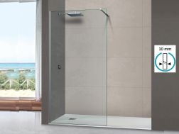 Douchescherm, 130 cm, 10 mm vast glas - DIJON