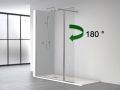 Vast douchescherm, met 180Â° draaibaar paneel - NICE