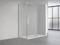 Doucheschuifdeur, 115 cm, met vaste retour - TOURS