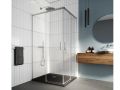 Narożny przesuwny parawan prysznicowy, 80x80 cm - AVIGNON