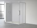 Paroi de douche coulissante en angle, 90x90 cm - AVIGNON