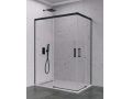 Paroi de douche coulissante en angle, 120 cm - AVIGNON NOIR