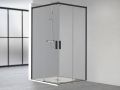 Paroi de douche coulissante en angle, 120 cm - AVIGNON NOIR