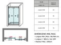 Portes de douche coulissantes, double ouvrants - BERNE