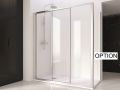 Paroi douche coulissante, 130 cm, deux portes coulissantes, sur un verre fixe - ZURICH