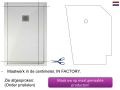 Douchebak, 60x120 cm, met anti-overloopranden - MOMBACHO