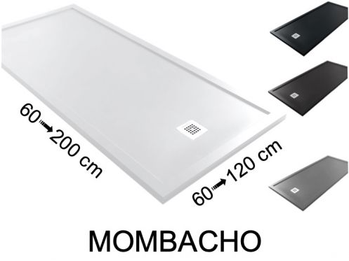 Receveur douche, 50x50 cm, avec bordures anti dbordements - MOMBACHO