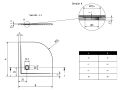 Receveur de douche d'angle, 70x70 cm, rsine, extra plat, recoupable - VERONE Angular