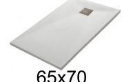 Specialfremstillet brusebadsbakke 70x65 cm i resin TECNIK