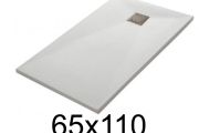 Receveur de douche 110x65 cm, resine, extra plat, recoupable, TECNIK 65x110