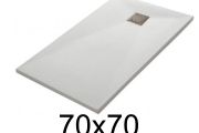 Douchebak 70x70 cm kunsthars extra plat TECNIK