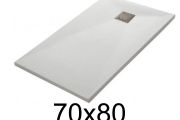 Douchebak op maat 80x70 cm hars TECNIK