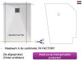 Douchebak 80x80 cm, hars, extra plat, snijdbaar, TECNIK