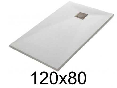 Receveur de douche 120x80 cm, resine, extra plat, recoupable, TECNIK 80x120