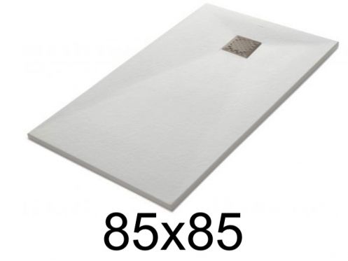 Specialfremstillet brusebadsbakke 85x85 cm i resin TECNIK