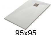 Niestandardowy brodzik 95x95 cm Å¼ywica TECNIK