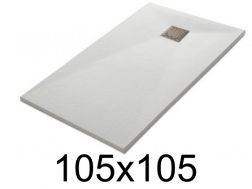 Receveur douche 105x105 cm, extra plat, recoupable, resine, VERONE