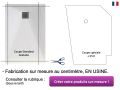 Receveur de douche 120x100 cm, resine, extra plat, recoupable, TECNIK 100x120