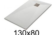 Receveur de douche 130x80 cm, resine, extra plat, recoupable, TECNIK 80x130