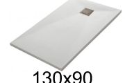 Receveur de douche 130x90 cm, resine, extra plat, recoupable, TECNIK 90x130