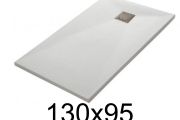 Receveur de douche 130x95 cm, resine, extra plat, recoupable, TECNIK 95x130