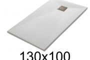 Receveur de douche 130x100 cm, resine, extra plat, recoupable, TECNIK 100x130