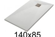 Receveur de douche 140x85 cm, resine, extra plat, recoupable, TECNIK 85x140