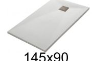 Receveur de douche 145x90 cm, resine, extra plat, recoupable, TECNIK 90x145