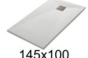 Receveur de douche 145x100 cm, resine, extra plat, recoupable, TECNIK 100x145
