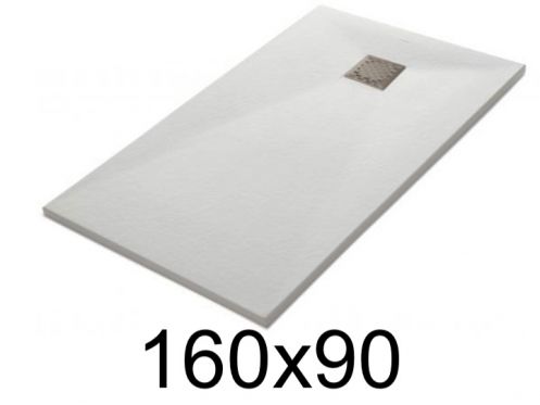 Receveur de douche 160x90 cm, resine, extra plat, recoupable, TECNIK 90x160