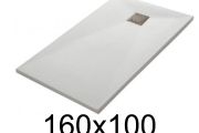 Receveur de douche 160x100 cm, resine, extra plat, recoupable, TECNIK 100x160